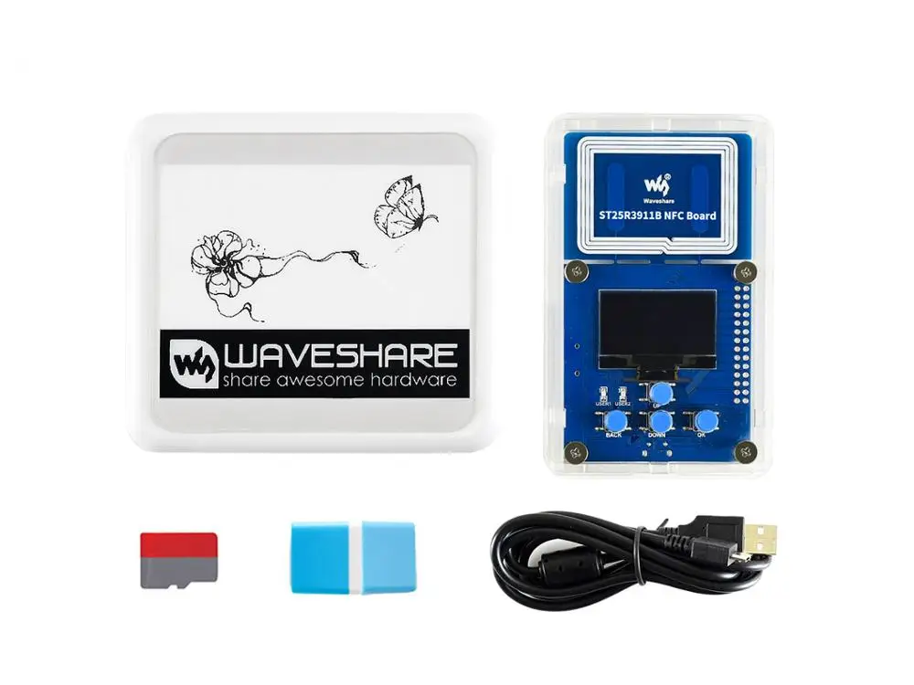 

Waveshare 4.2inch NFC-Powered e-Paper Evaluation Kit, Wireless Powering & Data Transfer