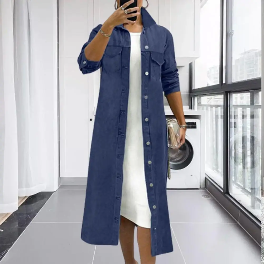 Женское однобортное платье-рубашка, повседневное длинное однотонное платье из полиэстера с длинным рукавом и отложным воротником, осень 2022
Женское однобортное платье-рубашка, повседневное длинное однотонное платье из полиэстера с длинным рукавом и отложным воротником, осень 2022