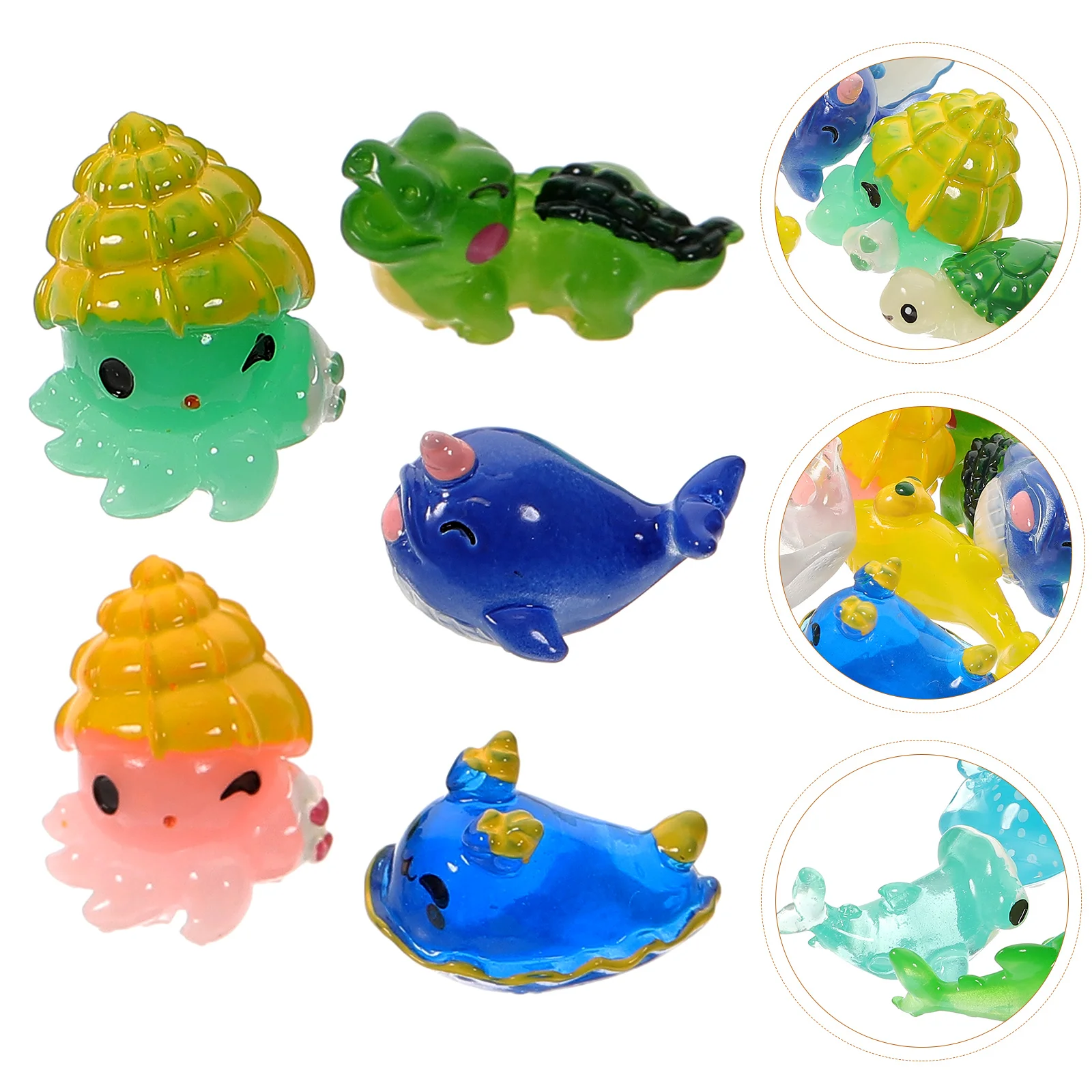 

15 Pcs Mini Animal Model Whale Toys Sea Animals Delicate Resin Decors Ocean Fish Tank Models Decorations Child Miniature