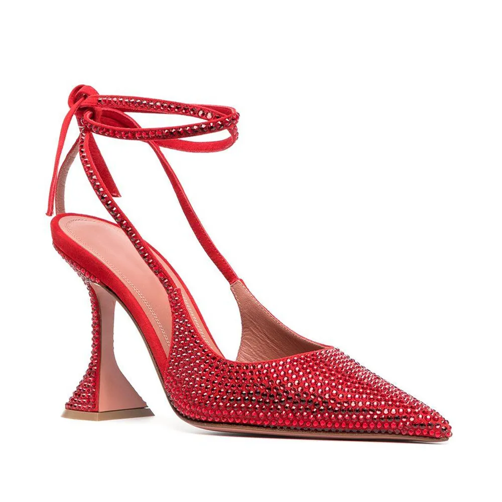 2022 Sequined Crystal Women Pumps Sexy Ankle Strap Cross-tied High Heels Wedding Shoes Fashion Slingbacks Summer Party PromShoes
2022 Sequined Crystal Women Pumps Sexy Ankle Strap Cross-tied High Heels Wedding Shoes Fashion Slingbacks Summer Party PromShoes