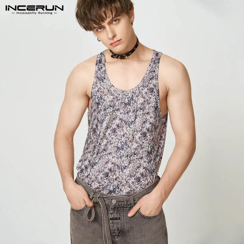 2023 Summer Men Printing Tank Tops Streetwear Crew Neck Fitness Sleeveless Casual Vests Breathable Men Clothing S-5XL INCERUN 
2023 Summer Men Printing Tank Tops Streetwear Crew Neck Fitness Sleeveless Casual Vests Breathable Men Clothing S-5XL INCERUN