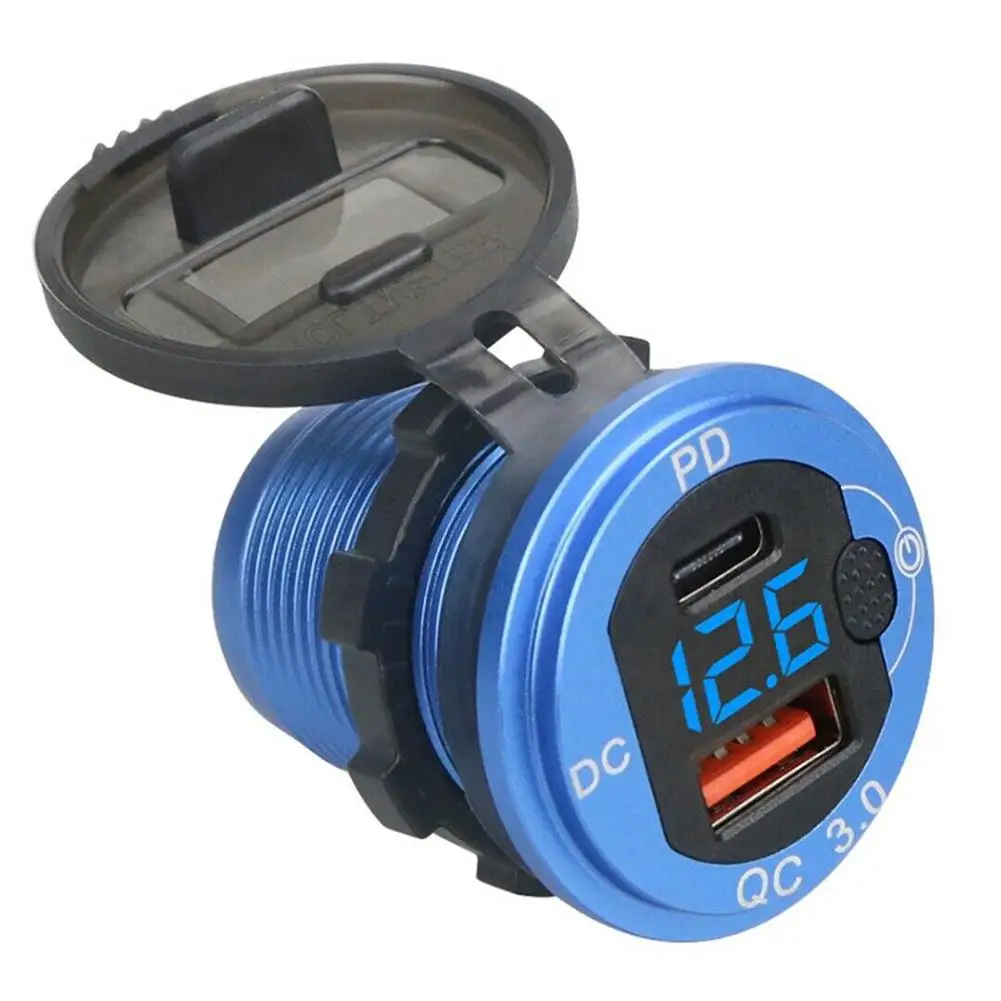 Digital LED Display Car Charger Adapter 37x37x51.5mm Car Charger Socket DC12V-24V Motorcycle Digital LED Display
Digital LED Display Car Charger Adapter 37x37x51.5mm Car Charger Socket DC12V-24V Motorcycle Digital LED Display