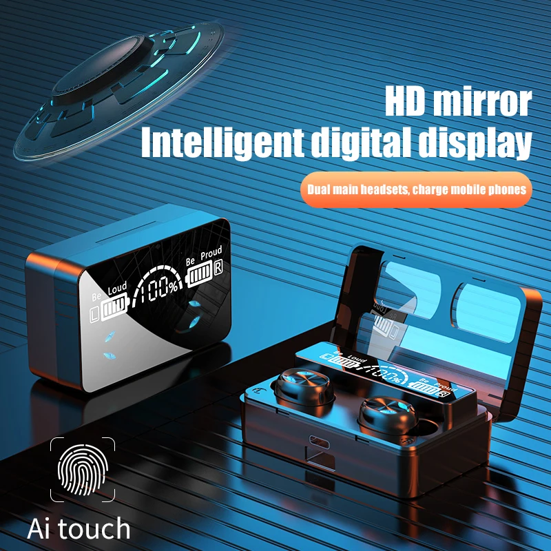 TWS Wireless Bluetooth-compatible 5.1 Hands Free Headphones LED Touch Control Sports Earphones Stereo Music Headset with Mic
TWS Wireless Bluetooth-compatible 5.1 Hands Free Headphones LED Touch Control Sports Earphones Stereo Music Headset with Mic