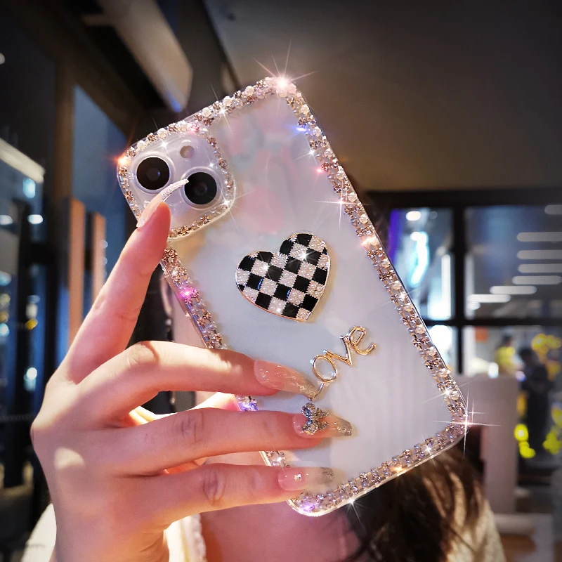 For IPhone 11 12 13 Pro Max Mobile Phone Case Luxury Full Diamond Women's for IPhone 11 12 13 Transparent Fashion with Diamonds
For IPhone 11 12 13 Pro Max Mobile Phone Case Luxury Full Diamond Women's for IPhone 11 12 13 Transparent Fashion with Diamonds