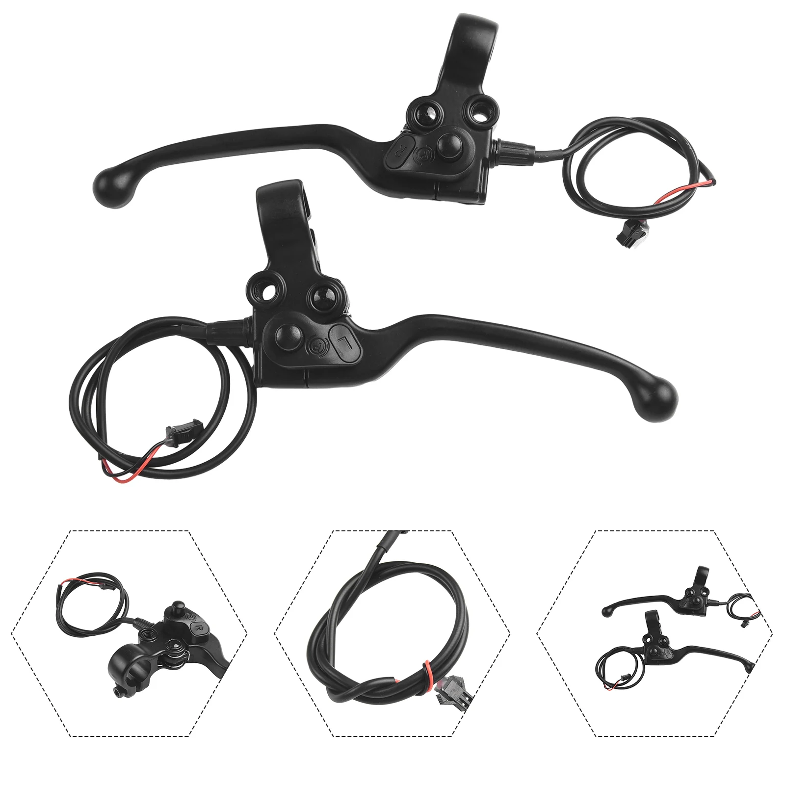 Mechanical Bike Brake Levers 1 Pair Aluminum Black Electric Bicycle Part With Parking Button Hot Sale Durable And Practical
Mechanical Bike Brake Levers 1 Pair Aluminum Black Electric Bicycle Part With Parking Button Hot Sale Durable And Practical
