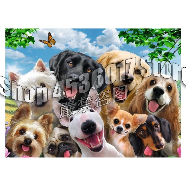

Алмазная 5D картина «сделай сам» с изображением животных, собаки, вышивка крестиком, Алмазная мозаика, пейзаж, узор, украшение для дома, подарок