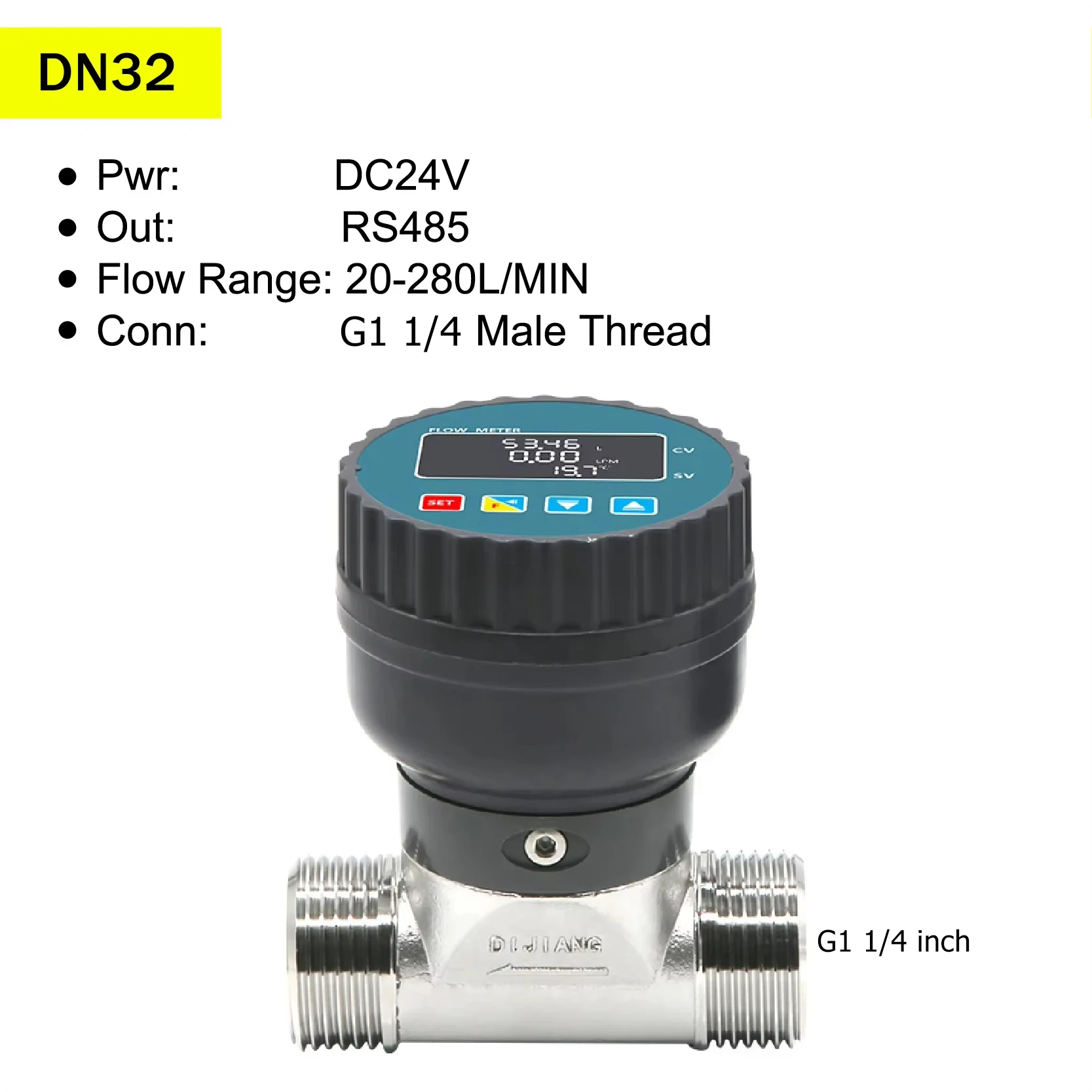 Цифровой расходомер RS485 из нержавеющей стали
Цифровой расходомер RS485 из нержавеющей стали