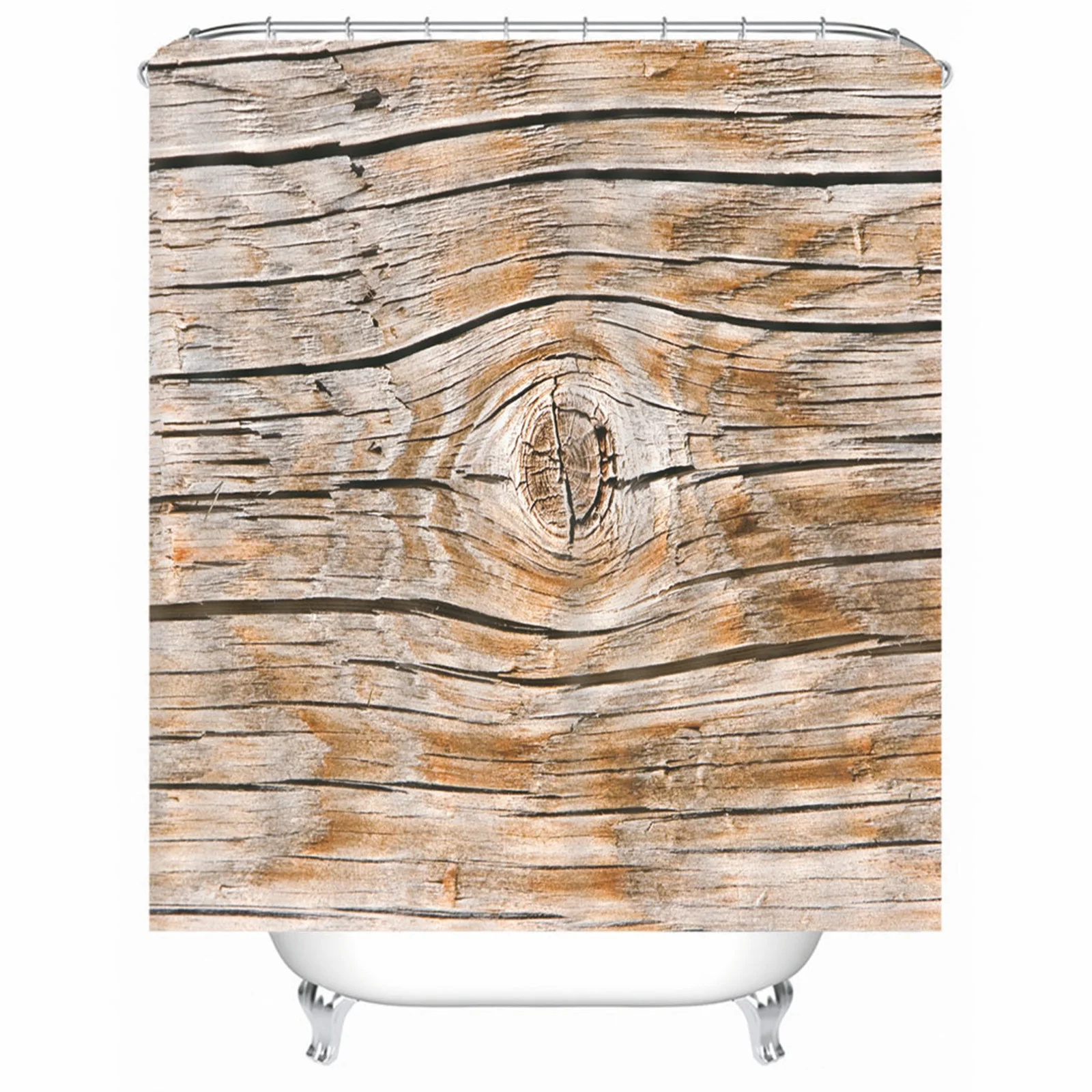 M Custom Shower Curtain Polyester Plank Design Brown Mold & Mildew Resistant Waterproofwith Rustproof Grommets Hooks
M Custom Shower Curtain Polyester Plank Design Brown Mold & Mildew Resistant Waterproofwith Rustproof Grommets Hooks