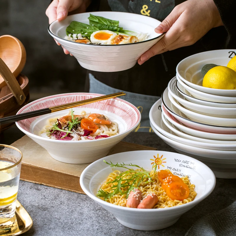 Creative soup bowl single Nordic household ceramic Japanese horn hat eating noodles beef ramen bowl for noodle restaurant
Creative soup bowl single Nordic household ceramic Japanese horn hat eating noodles beef ramen bowl for noodle restaurant