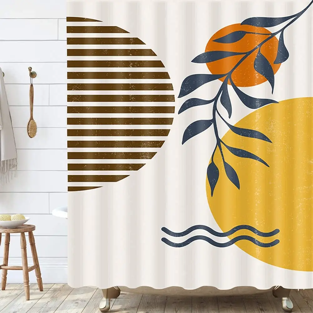 Mid Century Boho Fall Shower Curtain Autumn Burnt Orange Sun Geometric Rainbow Bathroom Abstract Sunset Modern Fabric Curtains
Mid Century Boho Fall Shower Curtain Autumn Burnt Orange Sun Geometric Rainbow Bathroom Abstract Sunset Modern Fabric Curtains