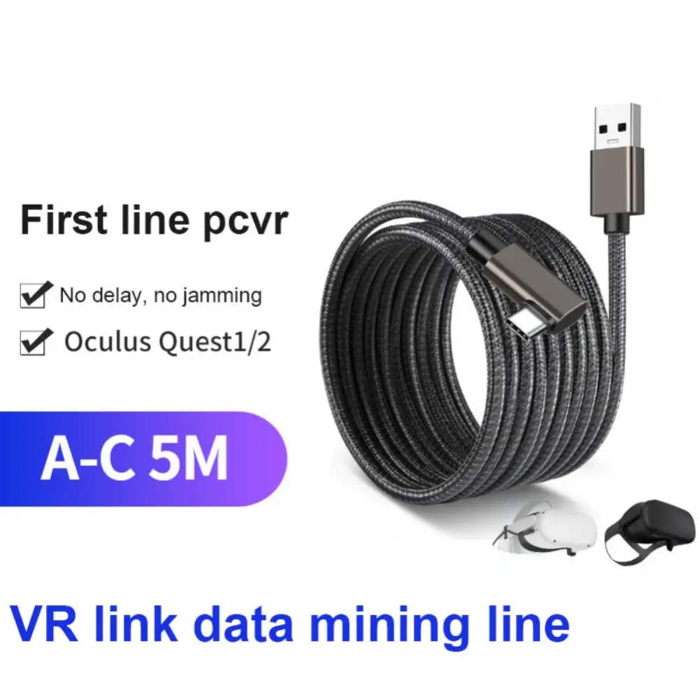 3/5M For Oculus Quest 2 Link Cable USB 3.0 Quick Charge Cables For Quest2 VR Data Transfer Fast Charges VR Headset Accessories 
3/5M For Oculus Quest 2 Link Cable USB 3.0 Quick Charge Cables For Quest2 VR Data Transfer Fast Charges VR Headset Accessories