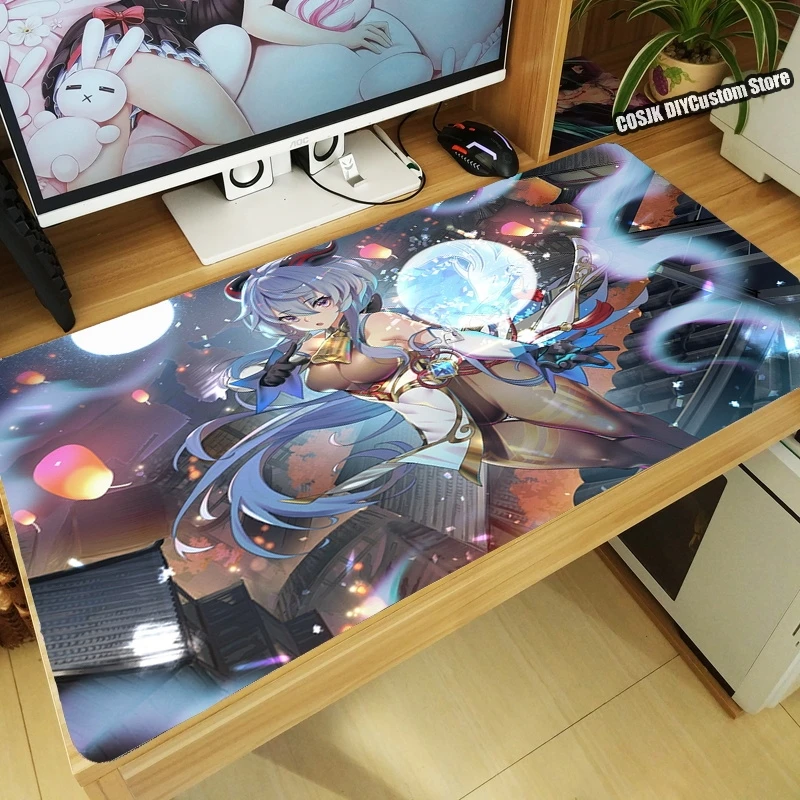 Игровой коврик для мыши Genshin Impact Ganyu, большой утолщенный Настольный коврик для клавиатуры, компьютерный нескользящий коврик для мыши, игровы...
Игровой коврик для мыши Genshin Impact Ganyu, большой утолщенный Настольный коврик для клавиатуры, компьютерный нескользящий коврик для мыши, игровы...