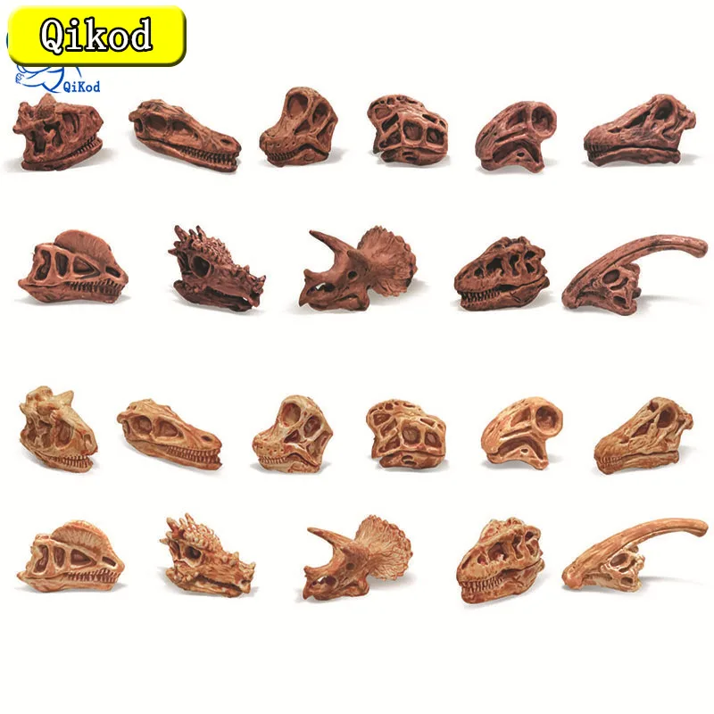 11PCS Simulation Dinosaur Skull Model Tyrannosaurus Rex Velociraptor Triceratops Skeleton Skull Fossil Miniature Toy Figure GIft
11PCS Simulation Dinosaur Skull Model Tyrannosaurus Rex Velociraptor Triceratops Skeleton Skull Fossil Miniature Toy Figure GIft