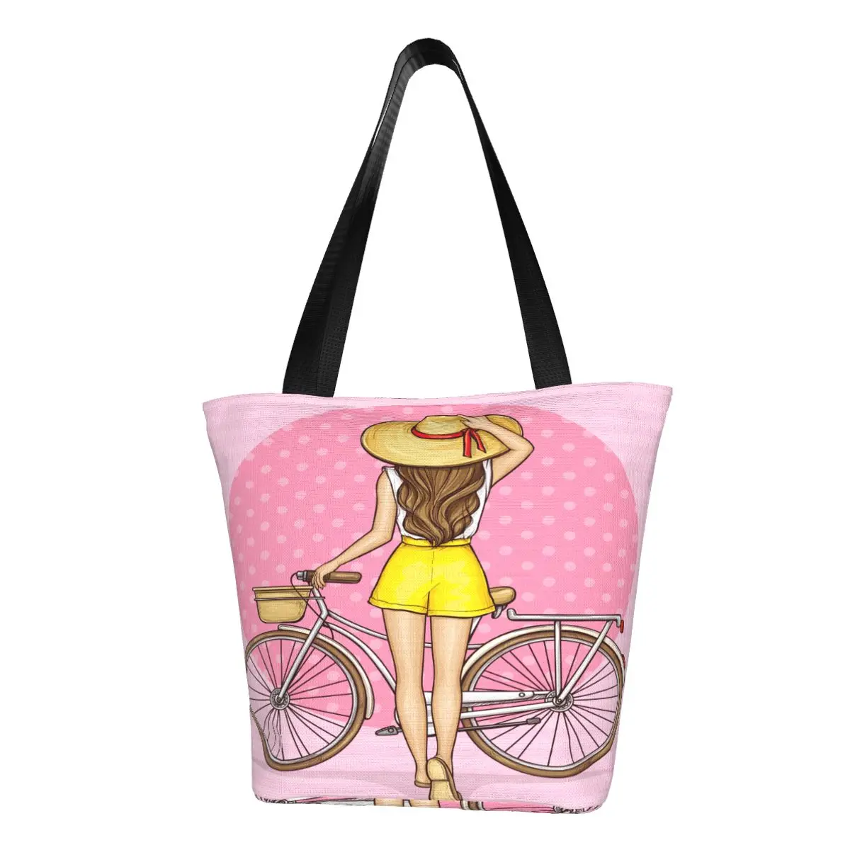 Женская сумка через плечо Pop Art Girl возле велосипеда, Повседневная сумка для покупок, Студенческая сумка для книг, сумка-тоут для девочек
Женская сумка через плечо Pop Art Girl возле велосипеда, Повседневная сумка для покупок, Студенческая сумка для книг, сумка-тоут для девочек