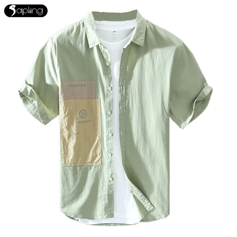2022 Summer Men's Short-sleeve Shirt Casual Solid Color Thin Shirt Men Pure Cotton Loose Top Young Men Fashion Lapel White Shirt
2022 Summer Men's Short-sleeve Shirt Casual Solid Color Thin Shirt Men Pure Cotton Loose Top Young Men Fashion Lapel White Shirt
