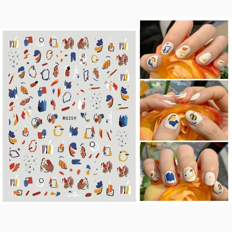 2pcs Nail Stickers Back Glue Nail Stickers Doodle Abstract Cute Back Glue Nail Decals Decoration For Nail Art Manicure Beauty
2pcs Nail Stickers Back Glue Nail Stickers Doodle Abstract Cute Back Glue Nail Decals Decoration For Nail Art Manicure Beauty