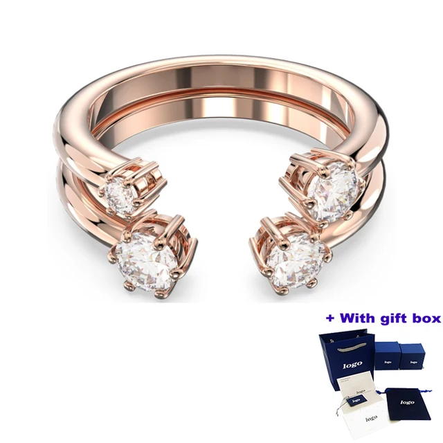 Fashionable and charming rose gold double ring with diamonds is suitable for beautiful women to wear, enhancing elegant and nobl
Fashionable and charming rose gold double ring with diamonds is suitable for beautiful women to wear, enhancing elegant and nobl