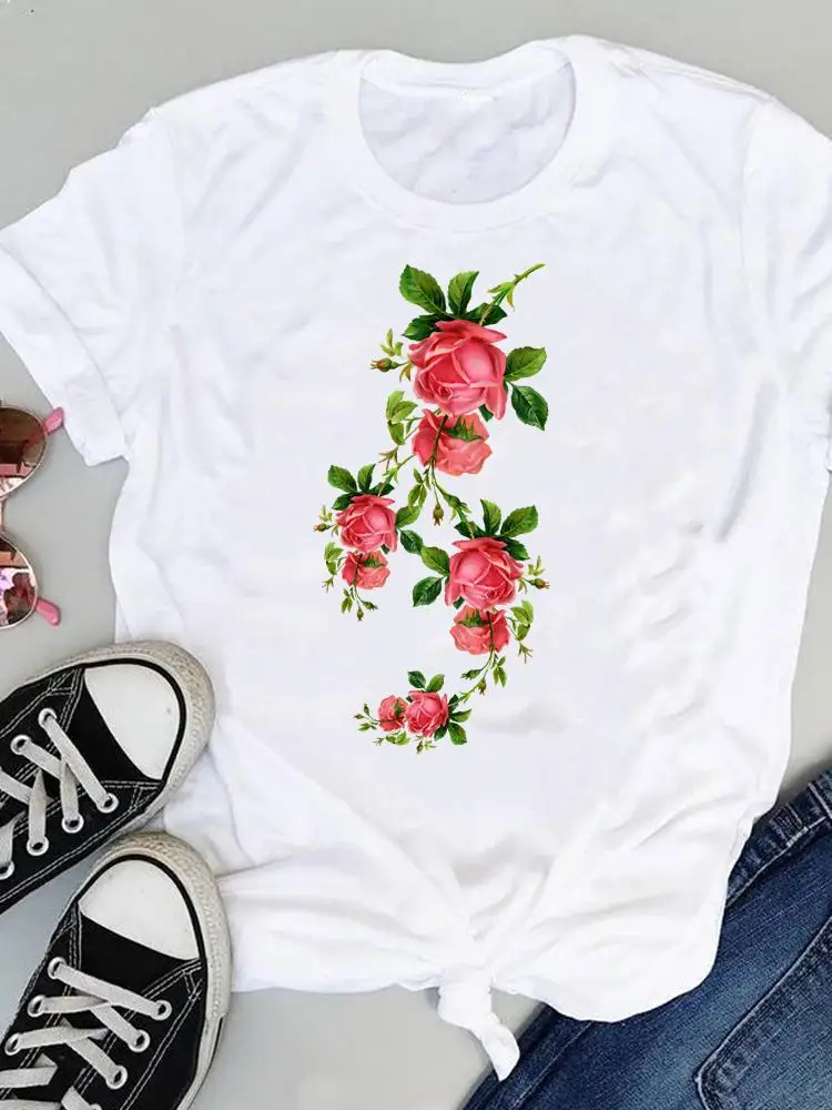 Women Tees Ladies Summer Tops Female Fashion Cartoon Tshirts Flower Sweet 90s Style Clothes Short Sleeve Graphic T-Shirt
Women Tees Ladies Summer Tops Female Fashion Cartoon Tshirts Flower Sweet 90s Style Clothes Short Sleeve Graphic T-Shirt