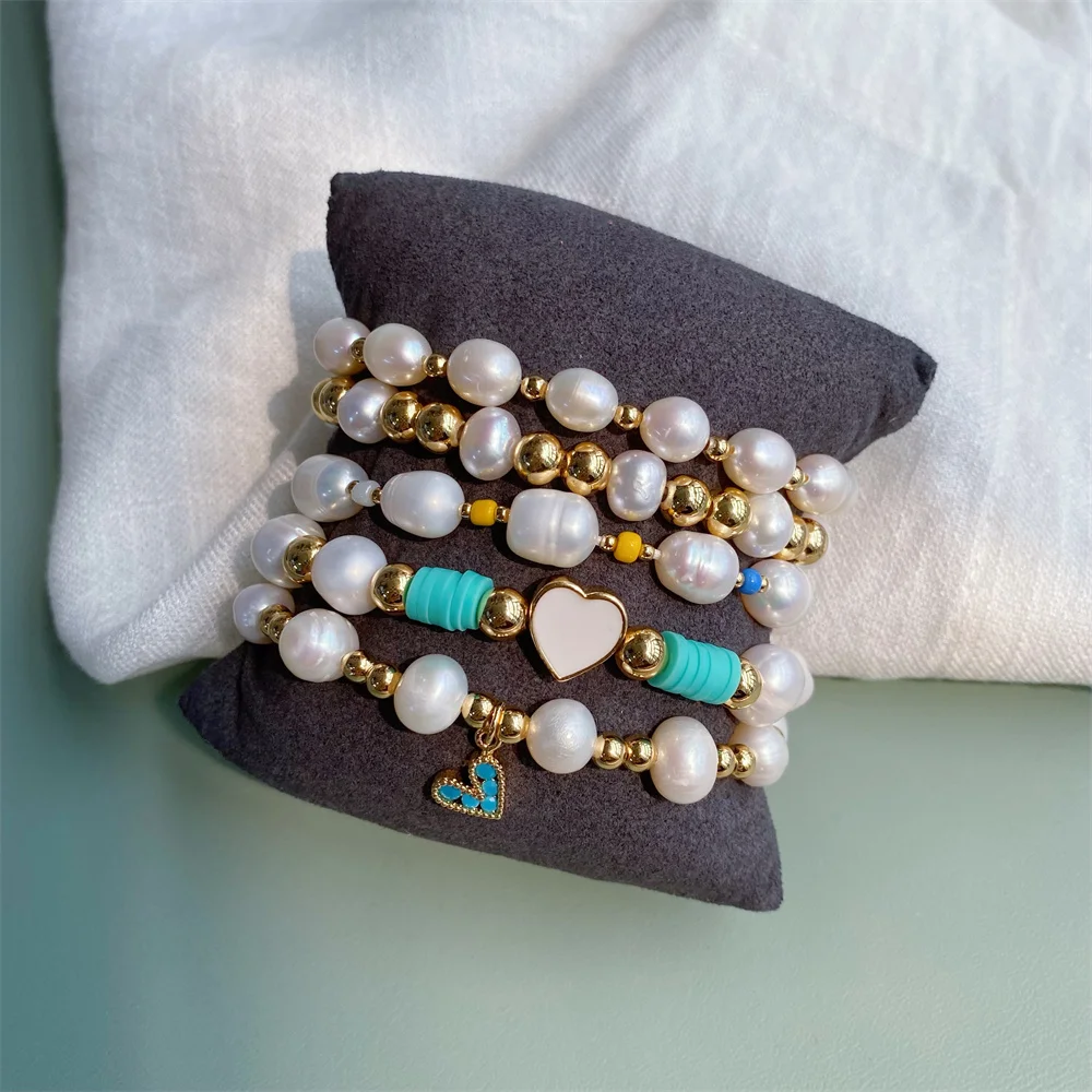 KKBEAD Natural Pearl Luxury Bracelet Designer Jewelry for Women Friends Boho Bohemian y2k Accessories Heart Charm Bracelets 
KKBEAD Natural Pearl Luxury Bracelet Designer Jewelry for Women Friends Boho Bohemian y2k Accessories Heart Charm Bracelets