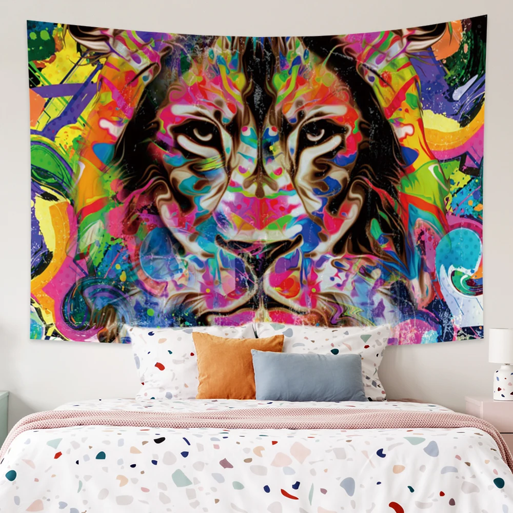 Bohemia Stlye Lion Pattern Tapestry Wall Hanging Oil Painting Animal Landscape Large Tapestry Art Aesthetic Room Decor Bedroom
Bohemia Stlye Lion Pattern Tapestry Wall Hanging Oil Painting Animal Landscape Large Tapestry Art Aesthetic Room Decor Bedroom
