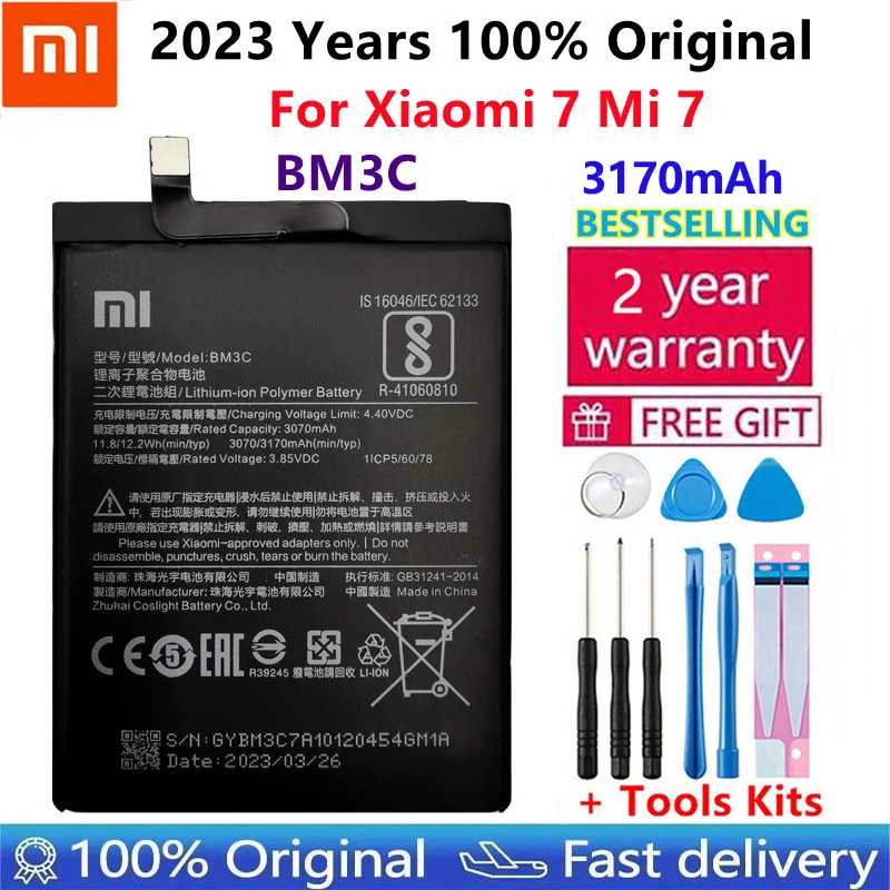 100% Original New High Quality Xiao Mi BM3C Battery For Xiaomi 7 Mi 7 Mi7 3170mAh Batteries Bateria
100% Original New High Quality Xiao Mi BM3C Battery For Xiaomi 7 Mi 7 Mi7 3170mAh Batteries Bateria