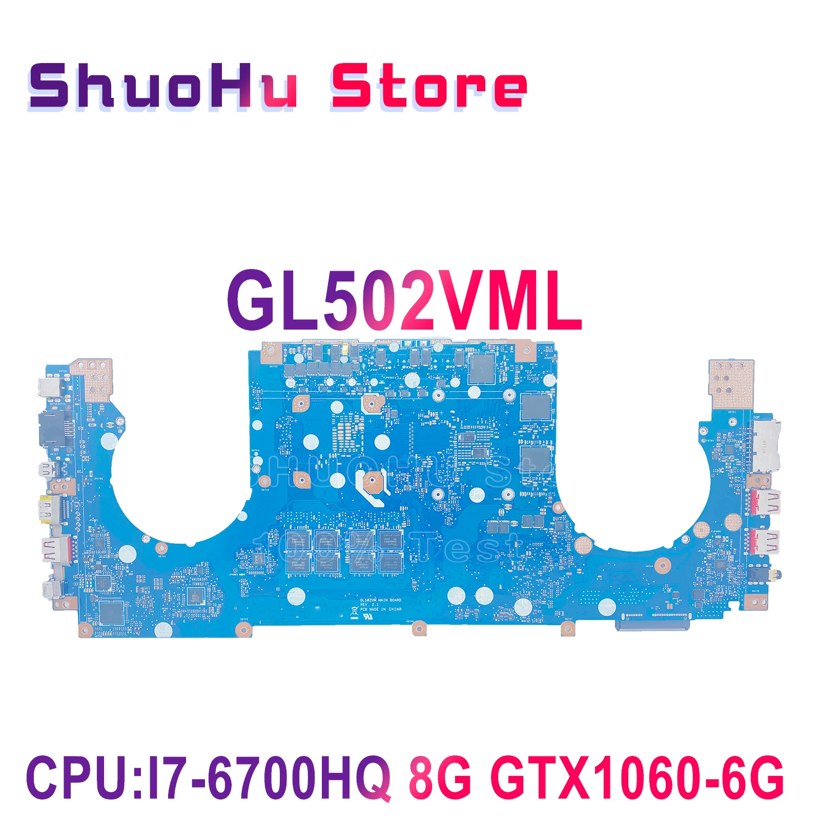 Материнская плата FX60V GL502VM I7-6700HQ 8G для ASUS GTX1060-6G GL502V ROG GL502VML GL502VMK |