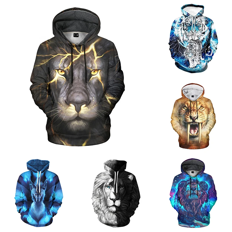 Men's New Casual Sports Hoodie 3D Printed Fierce Animal Pattern Oversized Men's Autumn Refreshing Breathable Y2K Top Hoodie
Men's New Casual Sports Hoodie 3D Printed Fierce Animal Pattern Oversized Men's Autumn Refreshing Breathable Y2K Top Hoodie