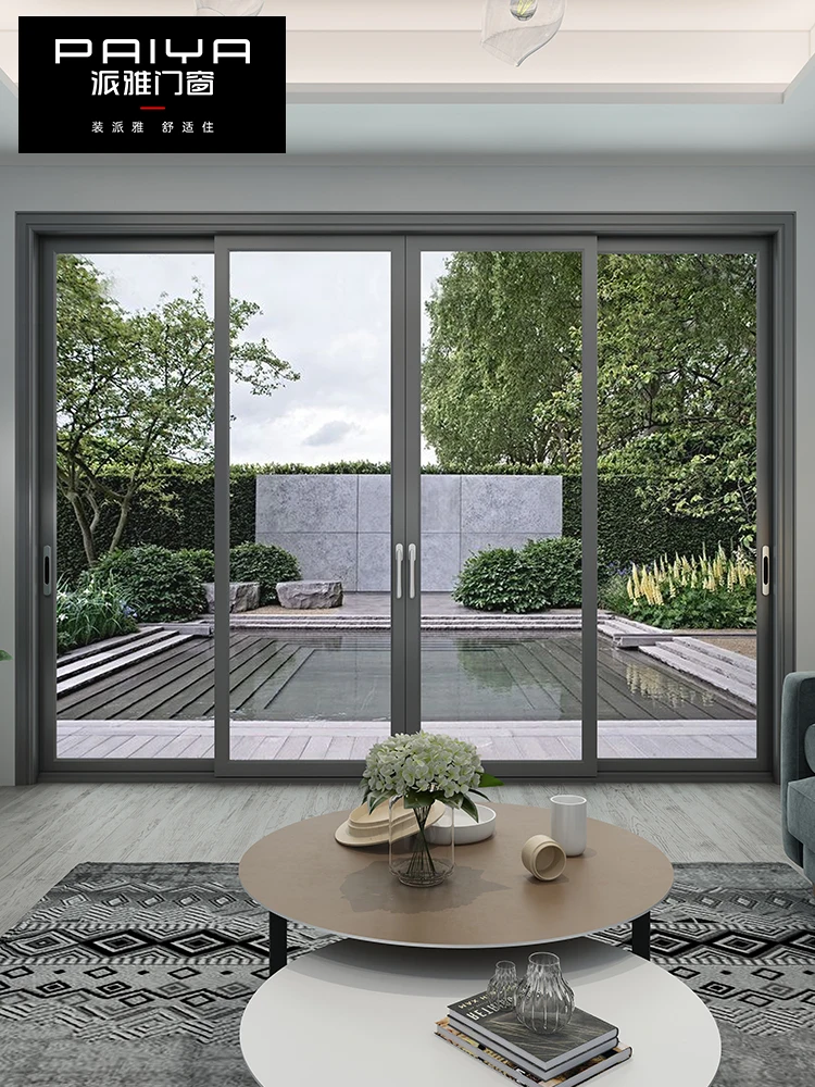 Paiya Paiya and windows Modern Nordic two rail aluminum alloy sliding door Sound insulation door Outdoor balcony door customized
Paiya Paiya and windows Modern Nordic two rail aluminum alloy sliding door Sound insulation door Outdoor balcony door customized