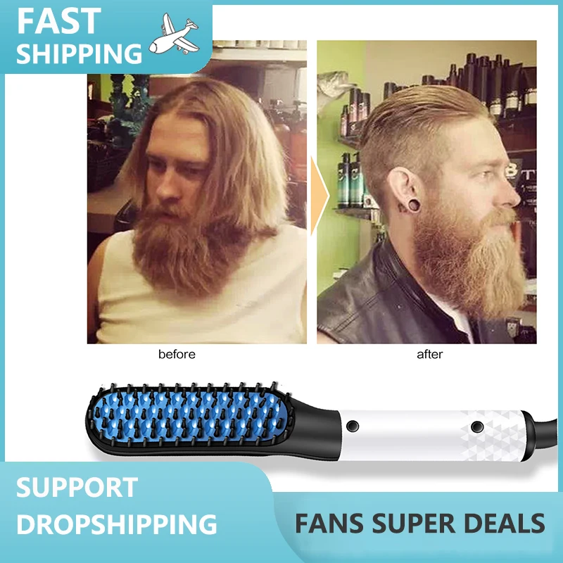 Men's Perm Mini Electric Beard Styling Comb Men's Beard Straightener Electric Heated Beard Straightening Comb
Men's Perm Mini Electric Beard Styling Comb Men's Beard Straightener Electric Heated Beard Straightening Comb