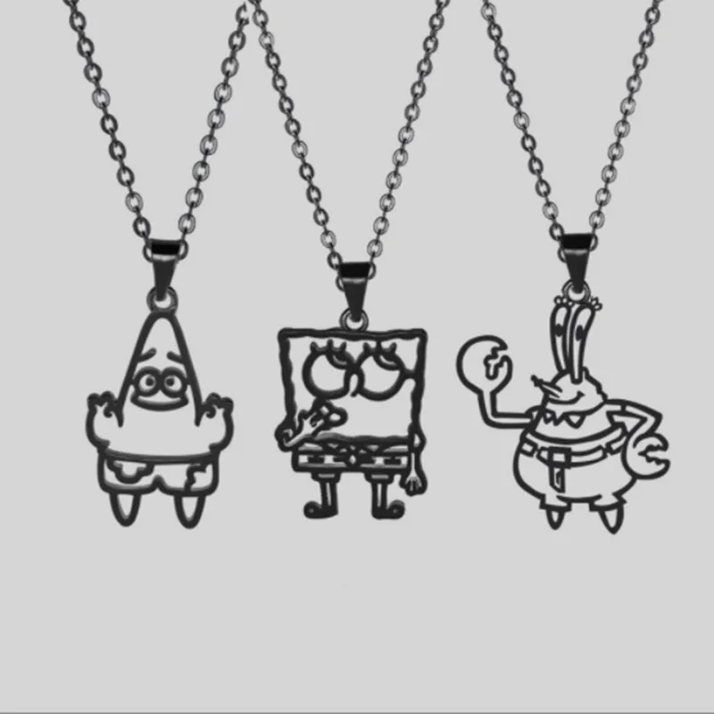 Kawaii Accessories SpongeBobed Patricked Stars Cartoon Anime Simple Fashion Couple Pendants Birthday Gifts for Girls 
Kawaii Accessories SpongeBobed Patricked Stars Cartoon Anime Simple Fashion Couple Pendants Birthday Gifts for Girls
