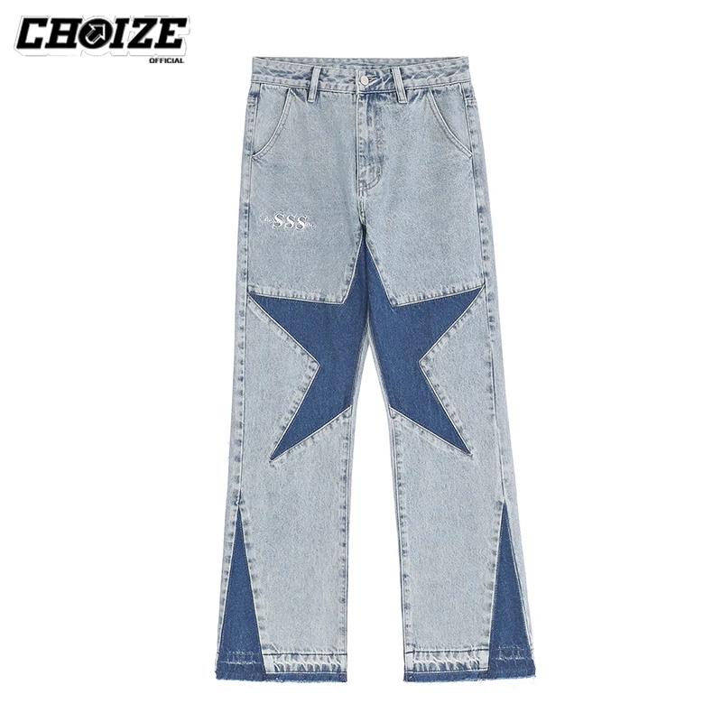 Harajuku Stars Letter Embroidery Patchwork Straight Flare Jeans Pants Mens Retro Ripped Oversized Casual Denim Trousers
Harajuku Stars Letter Embroidery Patchwork Straight Flare Jeans Pants Mens Retro Ripped Oversized Casual Denim Trousers