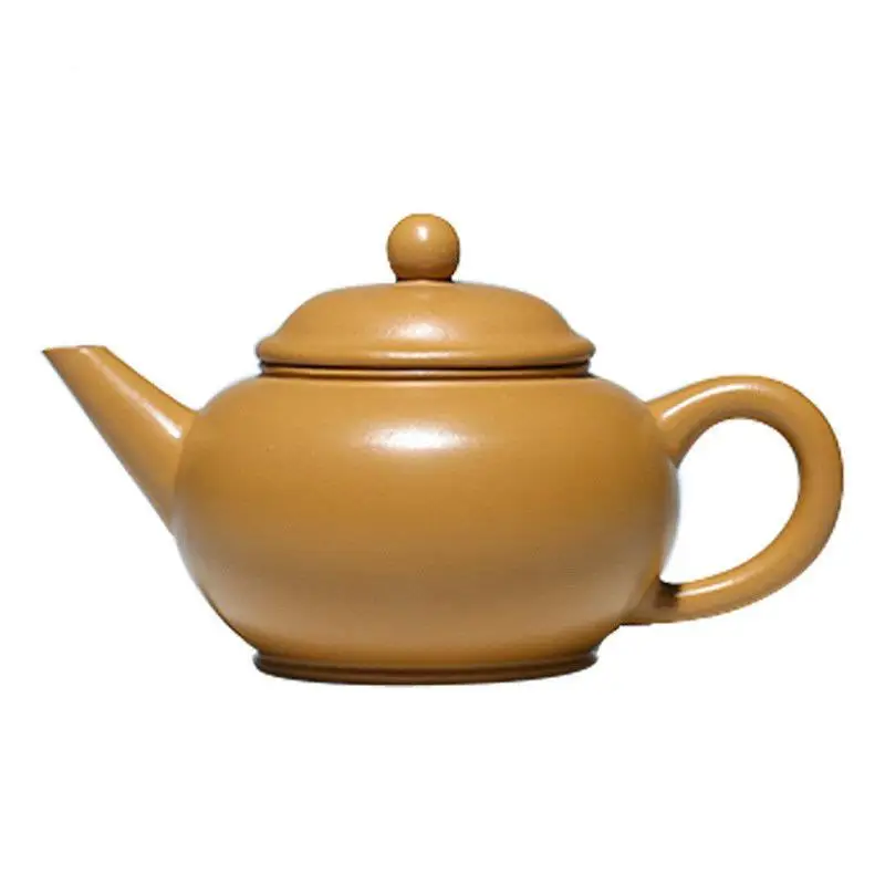 

180ml Yixing Handmade Purple Clay Teapots Chinese Famous Artists Tea Pot Raw Ore Gold Zhu Mud Kettle Zisha Tea Set Gifts