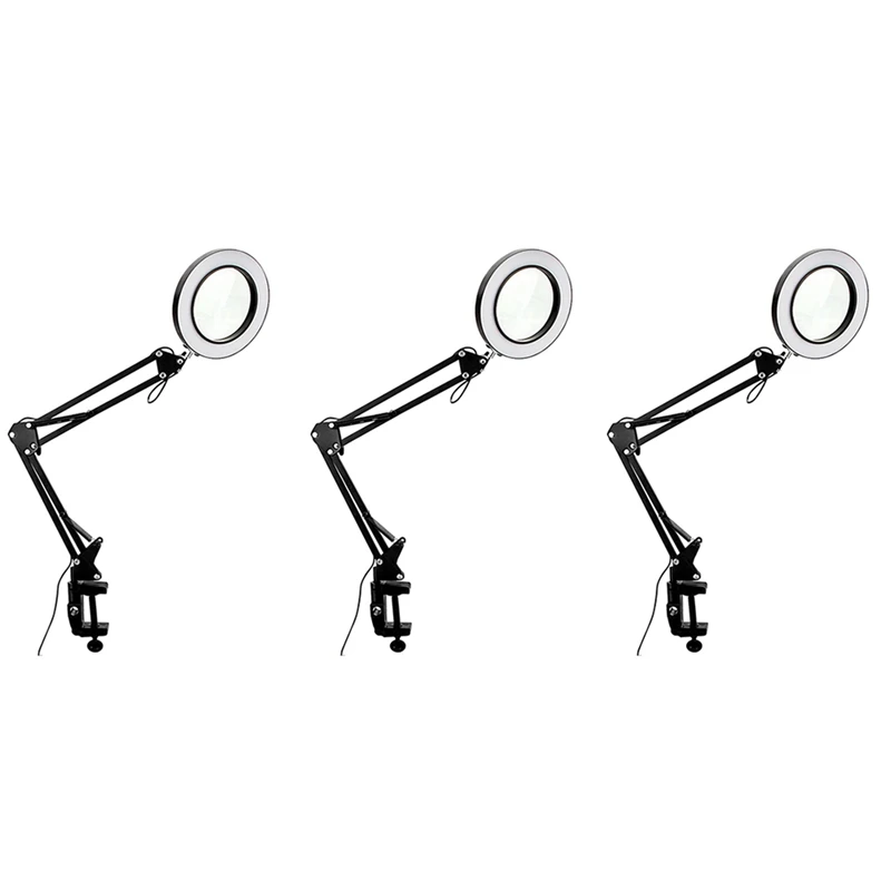 3 Set 10X Magnifying Glass With Light And Clamp 3 Color Modes 10 Brightness Adjustable Magnifying Desk Lamp
3 Set 10X Magnifying Glass With Light And Clamp 3 Color Modes 10 Brightness Adjustable Magnifying Desk Lamp