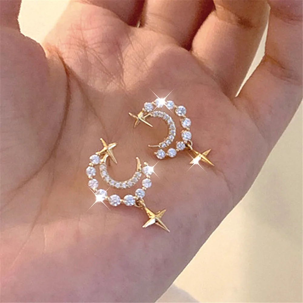 Zircon Star Delicate Style Earrings Elegant Temperament Luxury Earrings Simple Versatile Fashion Women Party Wedding Earrings
Zircon Star Delicate Style Earrings Elegant Temperament Luxury Earrings Simple Versatile Fashion Women Party Wedding Earrings
