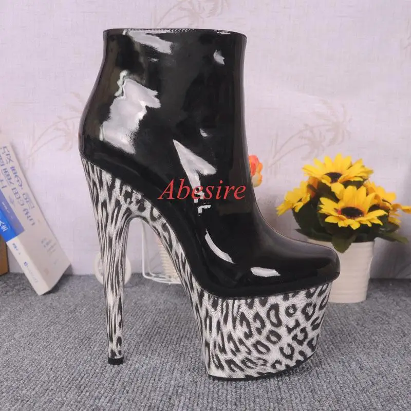 Leopard Print Silver Black Patent Leather Platform Round Toe Spring New Fashion Low Boots Stiletto High Heel Women Shoes
Leopard Print Silver Black Patent Leather Platform Round Toe Spring New Fashion Low Boots Stiletto High Heel Women Shoes