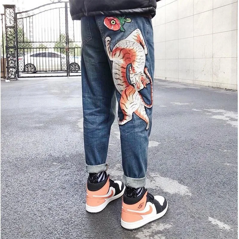 NiceMix jeans women Oversize loose Slim fit pants tiger embroidery pants jeans female Korean national straight wide leg pant
NiceMix jeans women Oversize loose Slim fit pants tiger embroidery pants jeans female Korean national straight wide leg pant