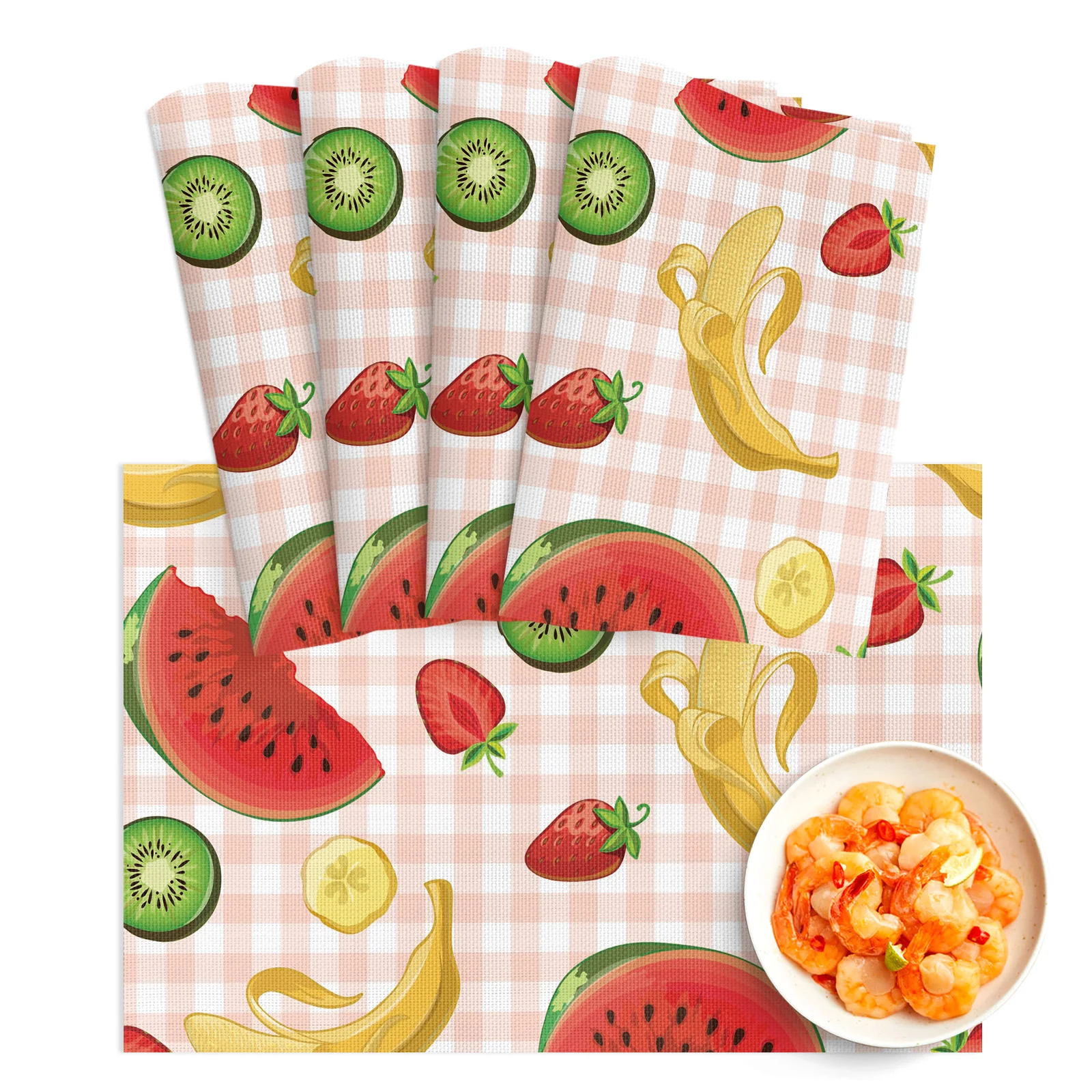 4/6pcs Placemat Fruit Watermelon Lemon Strawberry Restaurant Kitchen Accessories PVC Dining Table Mats Disc Bowl Coaster Pad
4/6pcs Placemat Fruit Watermelon Lemon Strawberry Restaurant Kitchen Accessories PVC Dining Table Mats Disc Bowl Coaster Pad