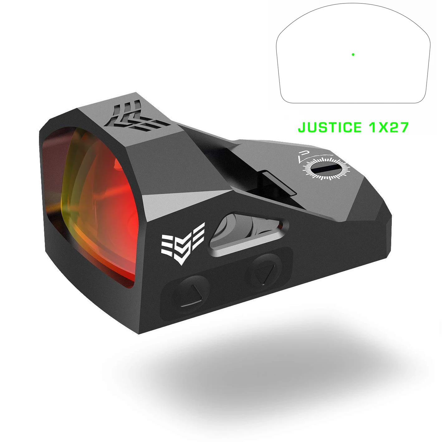 Original Swampfox Justice 1x27 Compact Reflex Green Dot Sight RMR Footprint 3 MOA Reticle Shake Wake Motion Sensing Illumination
Original Swampfox Justice 1x27 Compact Reflex Green Dot Sight RMR Footprint 3 MOA Reticle Shake Wake Motion Sensing Illumination