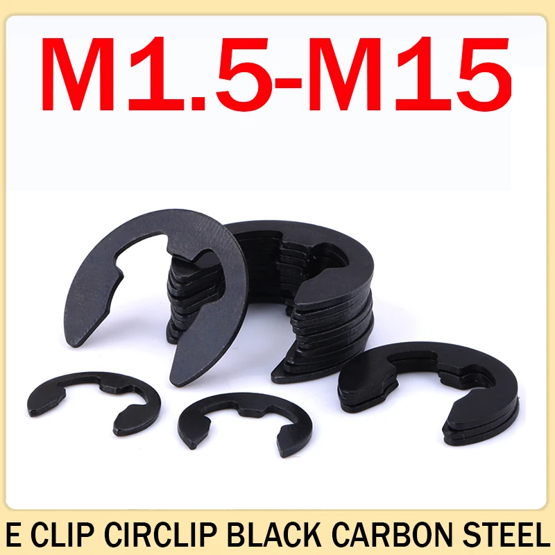 Black Steel E-type Circlips Lock Retaining Ring Washers E-Clip Split Washer M1.5 M2 M2.5 M3 M3.5 M4 M5 M6 M7 M8 M9 M10 M12 M15
Black Steel E-type Circlips Lock Retaining Ring Washers E-Clip Split Washer M1.5 M2 M2.5 M3 M3.5 M4 M5 M6 M7 M8 M9 M10 M12 M15