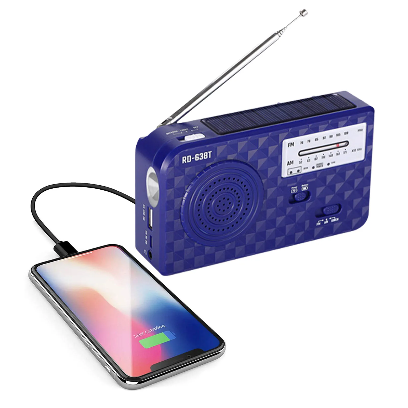 Hand Crank Radio with Flashlight for Emergency Emergency Kit AM/FM Weather Radio with 5V USB output port Power Bank Cell Phone
Hand Crank Radio with Flashlight for Emergency Emergency Kit AM/FM Weather Radio with 5V USB output port Power Bank Cell Phone