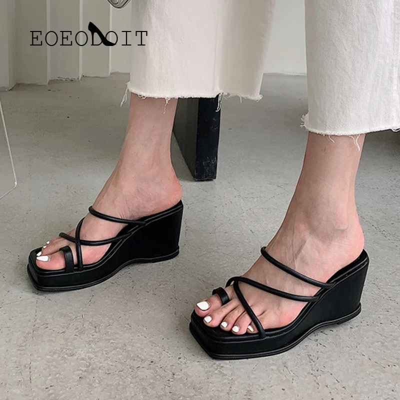 EOEODOIT Women Platform Sandals Wedges Heel Leather Flip Flops Slippers Thong Strappy Summer High Heels Shoes.
EOEODOIT Women Platform Sandals Wedges Heel Leather Flip Flops Slippers Thong Strappy Summer High Heels Shoes.