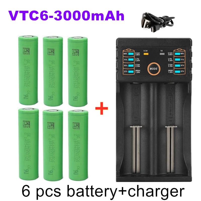 100% original novo 3.7v 3000mah li ion18650 bateria para sony us18650 vtc6 3000mah 18650 bateria 3.7v+1pcs carregador de bateria
100% original novo 3.7v 3000mah li ion18650 bateria para sony us18650 vtc6 3000mah 18650 bateria 3.7v+1pcs carregador de bateria
