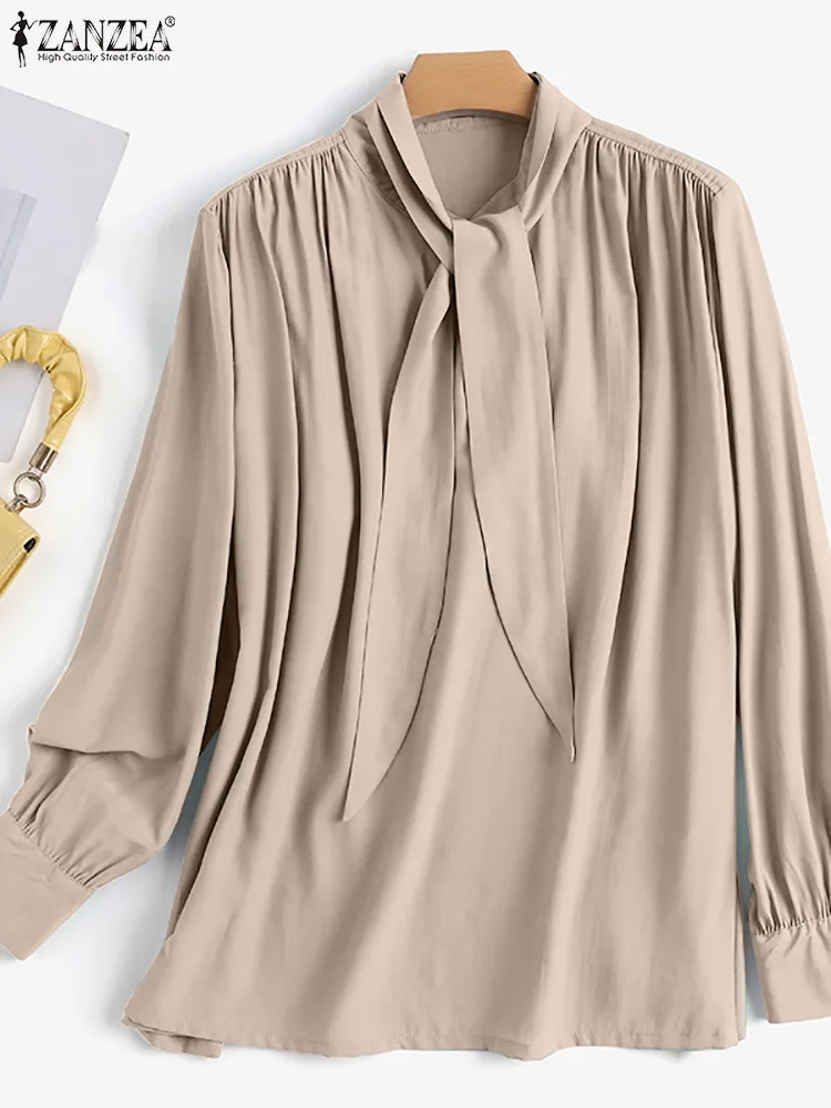 Spring Office Work Chemise ZAZNAE Casual Solid Shirt Women Vintage Long Sleeve Bow Blouse Korean Blusas O Neck Loose Tunic Top
Spring Office Work Chemise ZAZNAE Casual Solid Shirt Women Vintage Long Sleeve Bow Blouse Korean Blusas O Neck Loose Tunic Top
