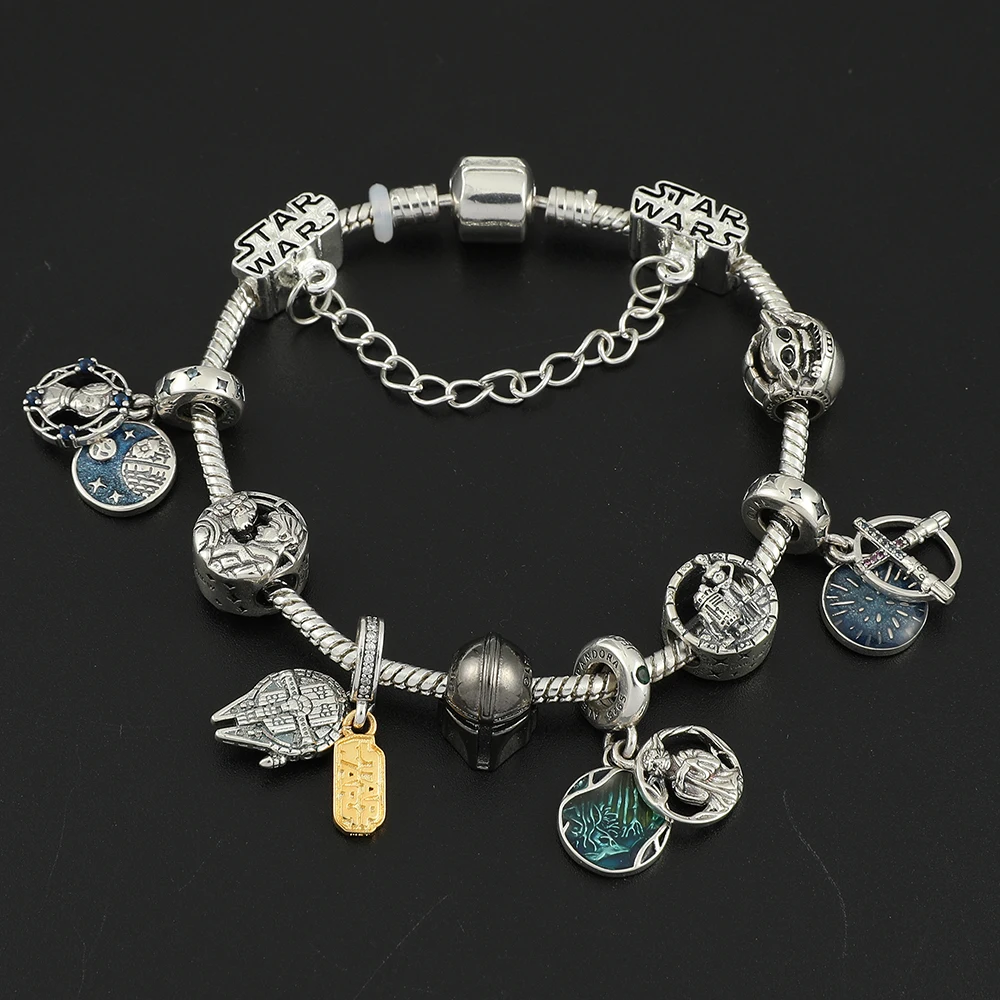 Cartoon The Mandalorian Din Djarin Pendant Bracelet Anime Star Wars Vintage Silver Beads Bracelet for Men Jewelry Accessories
Cartoon The Mandalorian Din Djarin Pendant Bracelet Anime Star Wars Vintage Silver Beads Bracelet for Men Jewelry Accessories