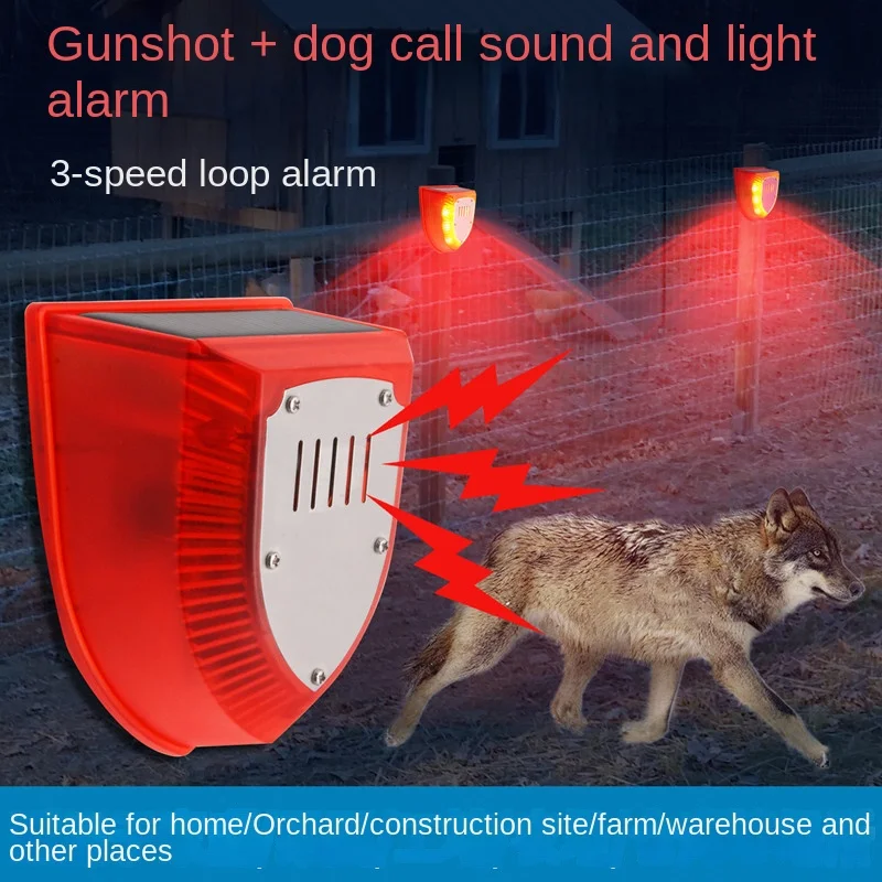 Solar Alarm Light Alarm Animal Repellent Outdoor Drive Away Wild Animals Waterproof Alarm Siren for Home Security Alarm
Solar Alarm Light Alarm Animal Repellent Outdoor Drive Away Wild Animals Waterproof Alarm Siren for Home Security Alarm