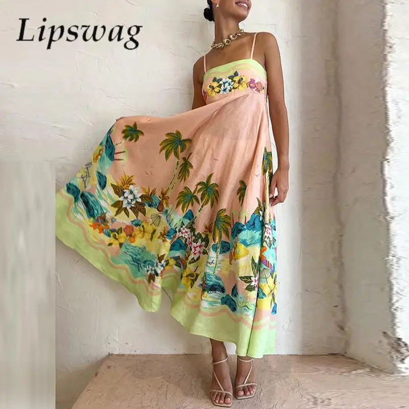 Женское летнее пляжное платье на бретельках, с открытой спиной
Женское летнее пляжное платье на бретельках, с открытой спиной