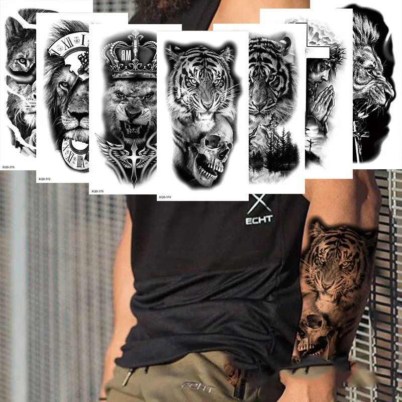 New Temporary Tattoos Waterproof Man Body Art Arm Fake Tatoo for Men Women Forest Lion Tiger Bear Flash Tattoos Stickers Sleeves
New Temporary Tattoos Waterproof Man Body Art Arm Fake Tatoo for Men Women Forest Lion Tiger Bear Flash Tattoos Stickers Sleeves