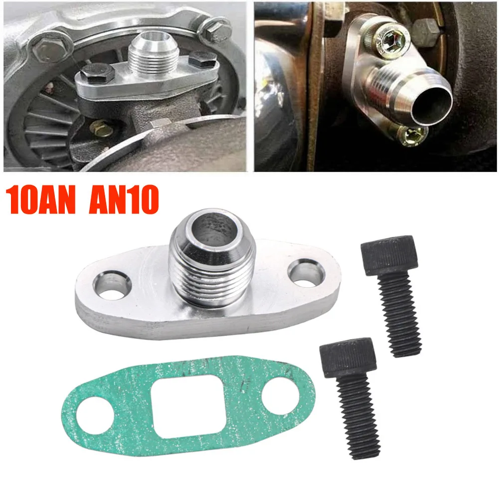 Turbo Oil Drain Outlet Flange Gasket Adapter Kit Set 10AN 10 AN Fitting T3 T4 M8x1.25mm Bolts
Turbo Oil Drain Outlet Flange Gasket Adapter Kit Set 10AN 10 AN Fitting T3 T4 M8x1.25mm Bolts