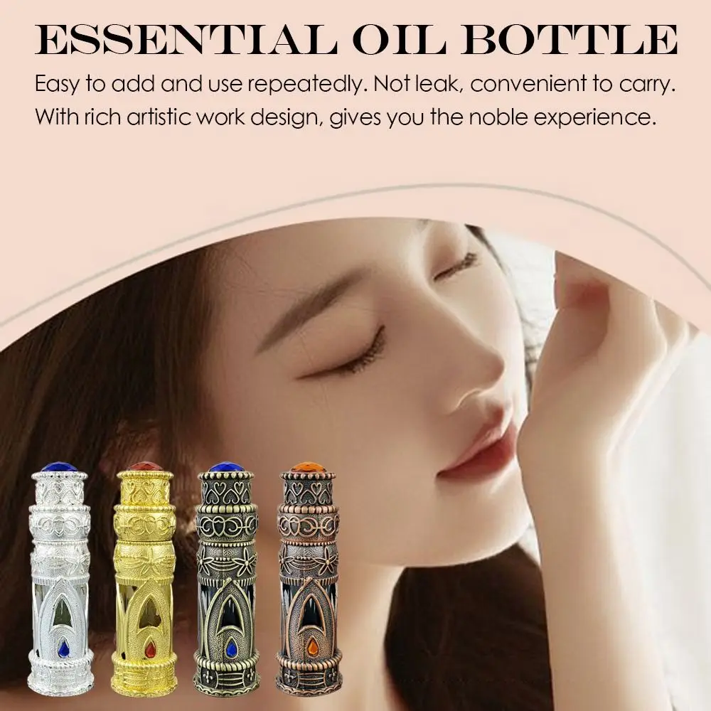 Износостойкая эссенция в стиле ретро, портативная бутылка для эфирного масла, пустой контейнер, флаконы для духов, раздельная бутылка