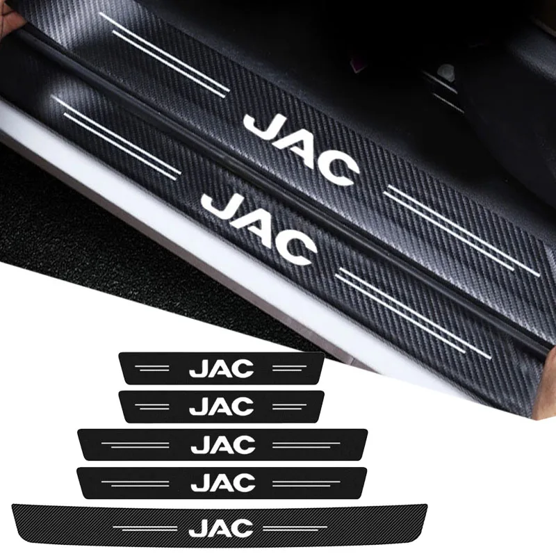 

5PCS for JAC Refine J3 J2 S5 A5 J5 J6 J4 J1 Vapour S2 T8 Car Door Sill Protector Carbon Fiber Trunk Bumper Stickers Accessories